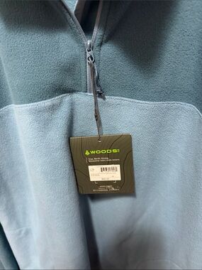 Men's Half-Zip Fleece Sweater in Light Blue